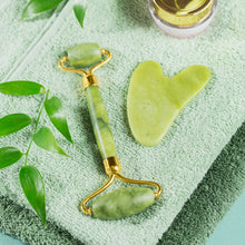 Jade Roller & Gua Sha Set – Natural Face Massager for Anti-Aging, Glowing Skin & Face Shaping (1 Pc)