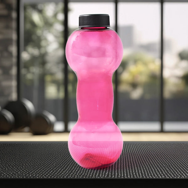 Unbreakable Plastic dumbbell Shape Water Bottle  (550 ml / 1 Pc)