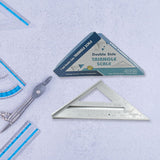 Double-Sided 45° Triangle Ruler – 7-Inch Aluminum Alloy Rafter Square for Home & Industrial Use