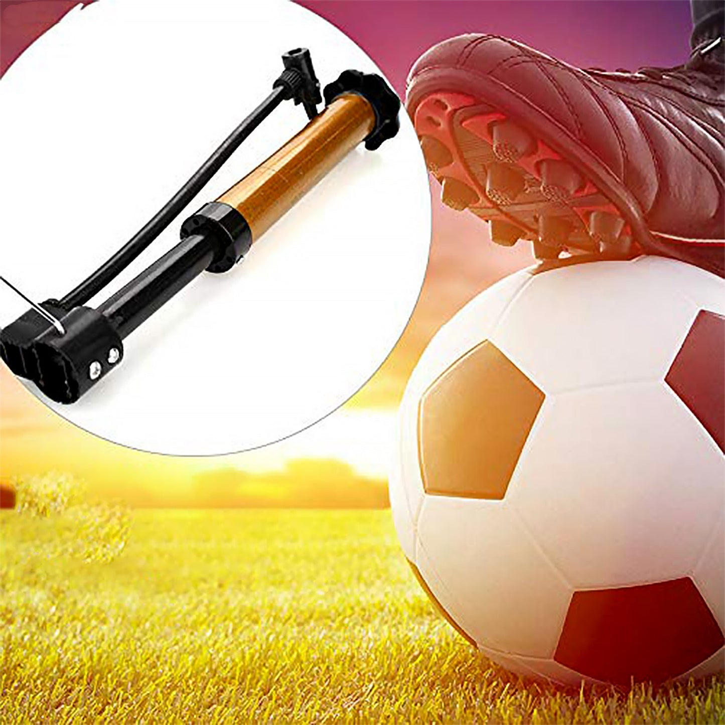 Mini Hand Air Pump – Portable Metal High-Pressure Inflator for Sports (1 Pc)