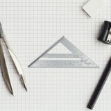 Double-Sided 45° Triangle Ruler – 7-Inch Aluminum Alloy Rafter Square for Home & Industrial Use