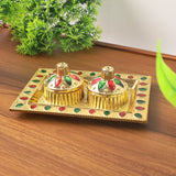 Rakasha Bandhan Special Puja Thali, Kumkum Thali Holder, Pooja Return Gift, Indian Housewarming Gifts, Brother / Bhai / Bhabhi / Sister / Family   for Rakshabandhan, Diwali