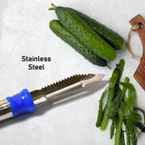Stainless Steel 2-in-1 Vegetable Peeler - Multifunctional Grater with Hanging Ring (1 pc)