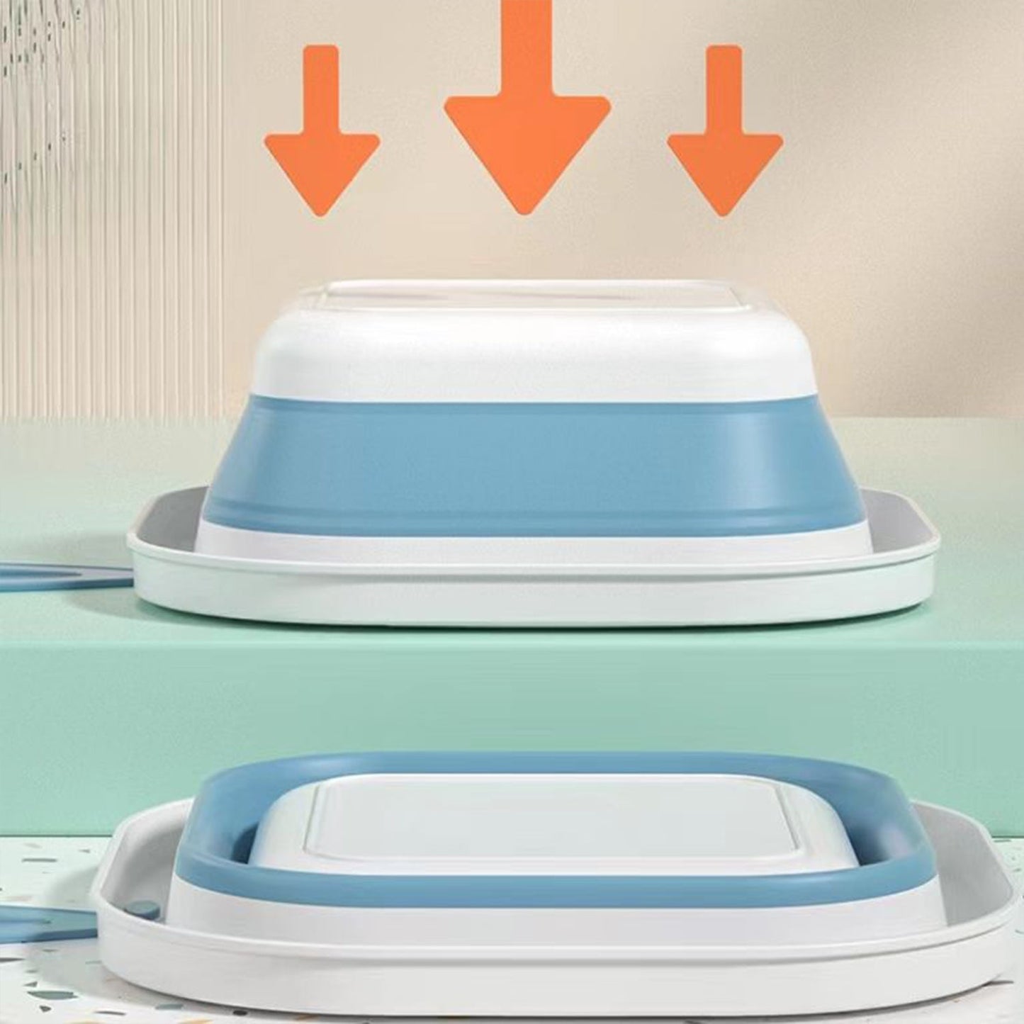 Space-Saving Foldable Baby Wash Basin, Lightweight & Easy to Clean for Home (28×28 Cm)