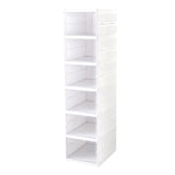 6-Layer Stackable Foldable Storage Organizer Cart for Clothes, Kitchen, Closet & Bathroom