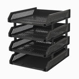 4-Layer Multifunctional File Rack with Drawers for Office Desk