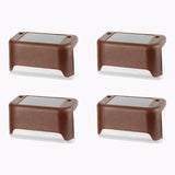 4-Piece Solar Waterproof Garden, Stair & Railing Lights