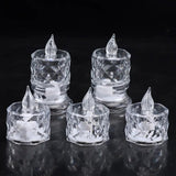 12 Pcs Flameless and Smokeless Decorative Acrylic Candles Transparent Led Tea Light Candle for Gifting, House, Diwali, Christmas, Festival, Events Decor Candles, Diwali