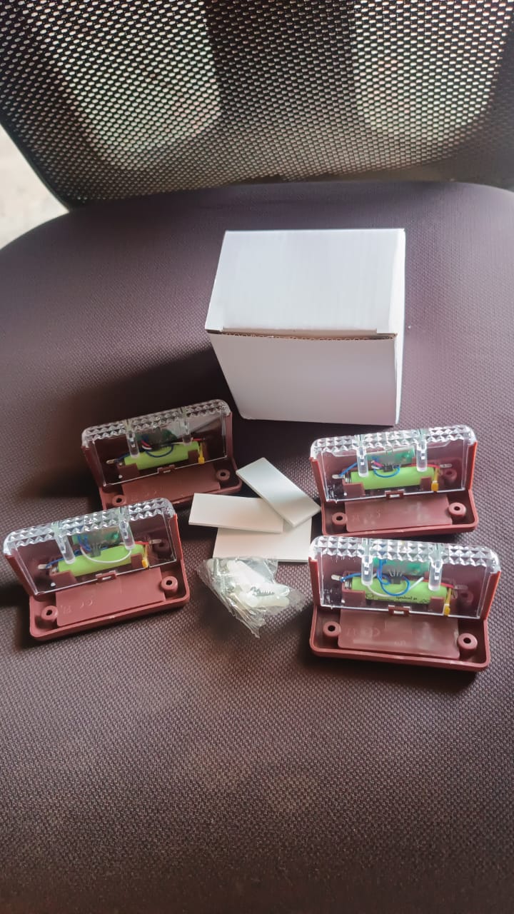 4-Piece Solar Waterproof Garden, Stair & Railing Lights