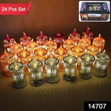 Decorative Flameless Electronic Led Candle Light Set (24 Pc)