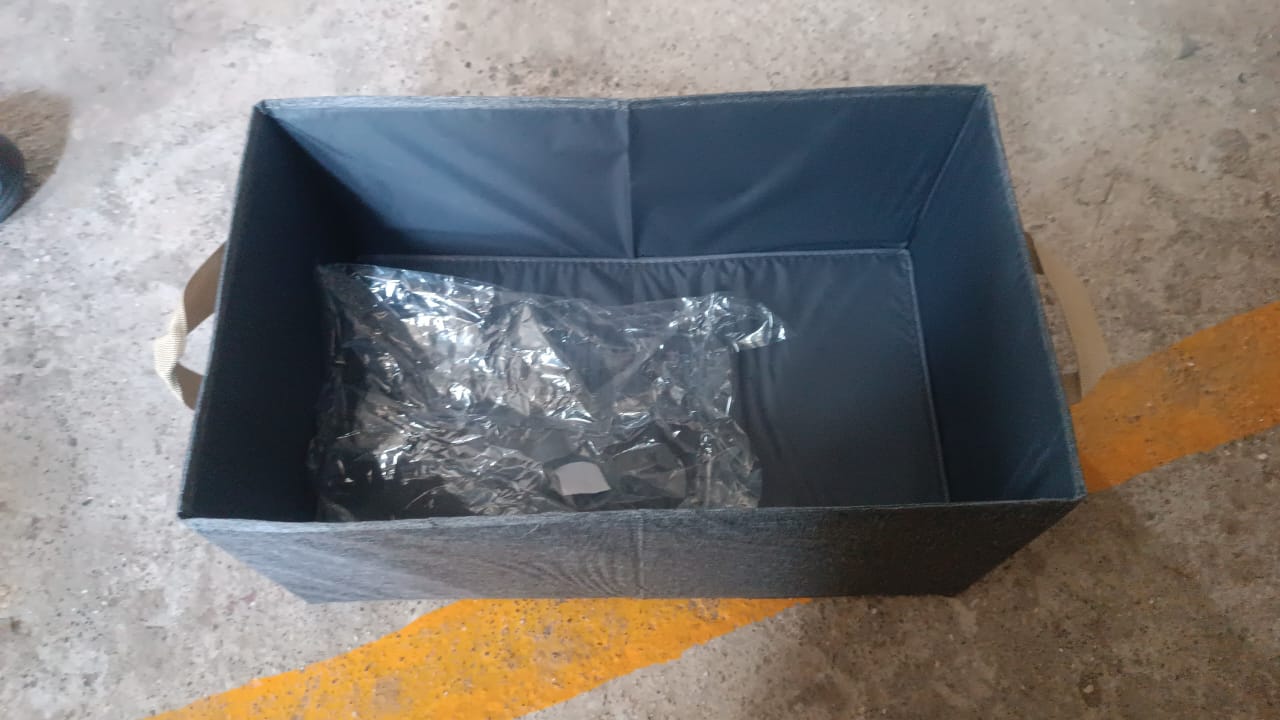 FOLDABLE CLOTH STORAGE BOX WITH HANDLES (47×28 CM)