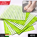 4010 Bath Anti Slip Mat Used While Bathing And Toilet Purposes To Avoid Slippery Floor Surfaces. (Pack Of 6)