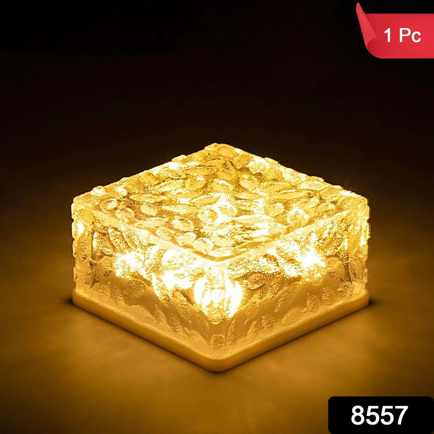Solar Ice Cube Garden Light for Pathways & Christmas Decor